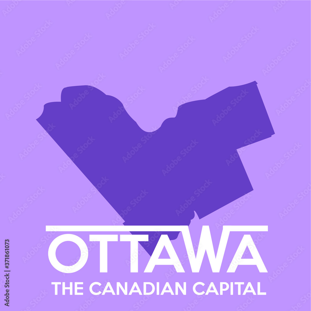 Ottawa map silhouette 
