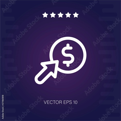 pay per click vector icon modern illustration