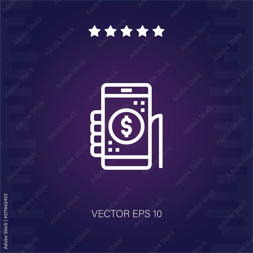 online payment vector icon modern illustration online payment vector icon modern illustration