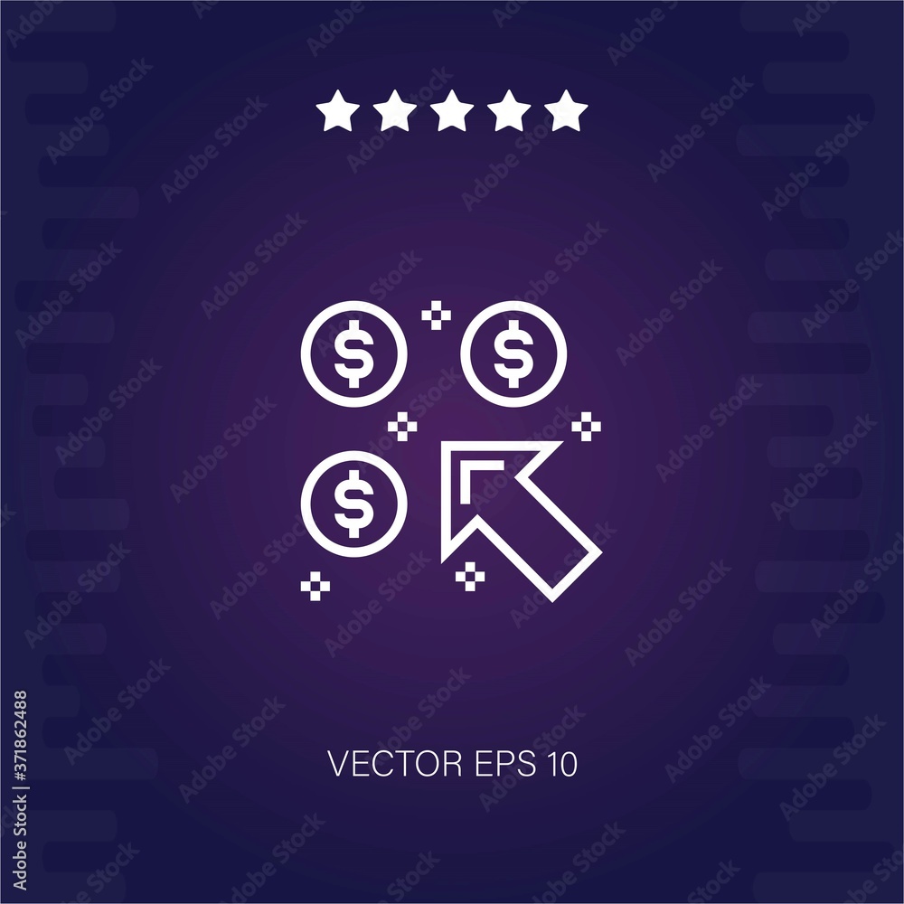 pay per click vector icon modern illustration pay per click vector icon modern illustration