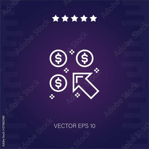 pay per click vector icon modern illustration