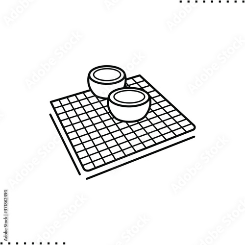 board game go vector icon in outlines
