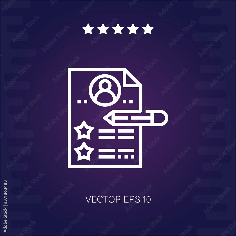 resume vector icon modern illustration resume vector icon modern illustration