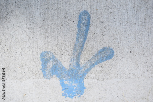 painted hand print