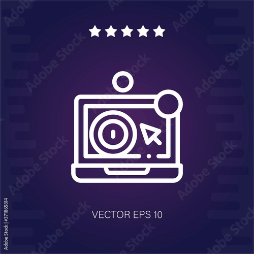 pay per click vector icon modern illustration