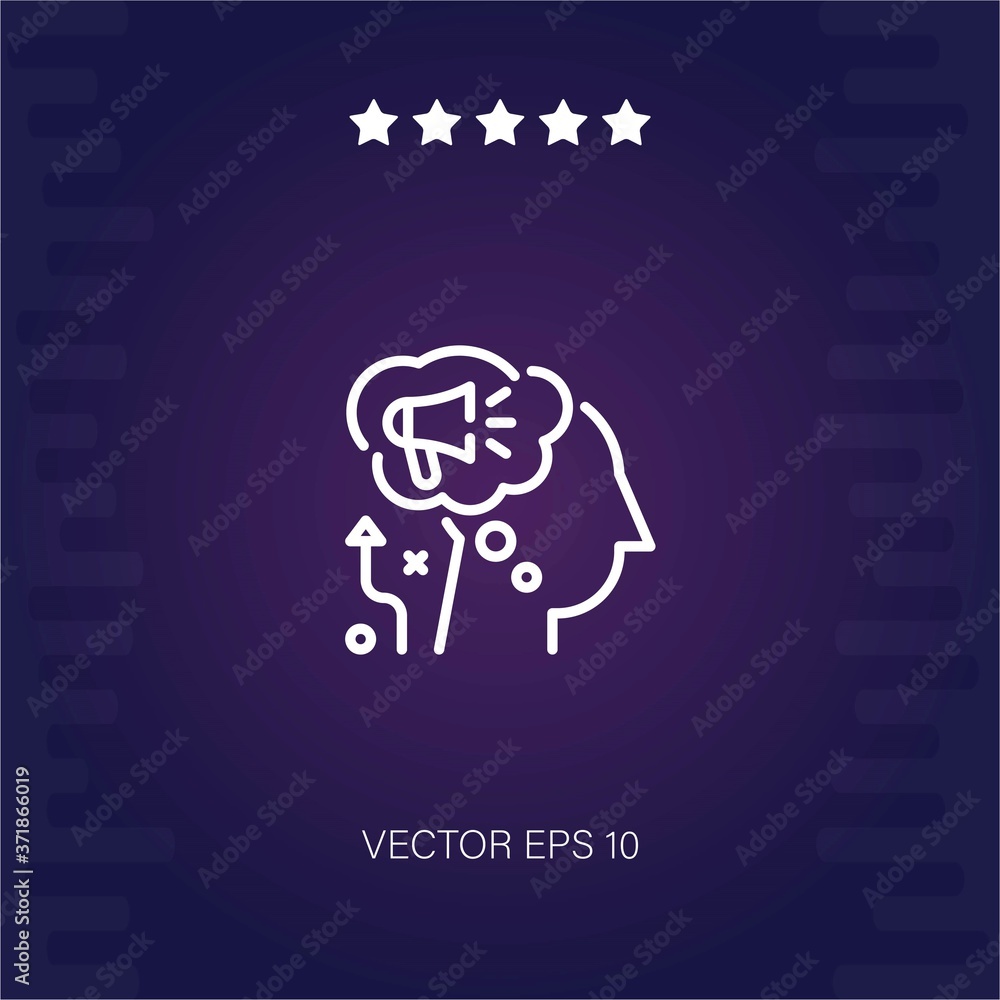 thinking vector icon modern illustration thinking vector icon modern illustration