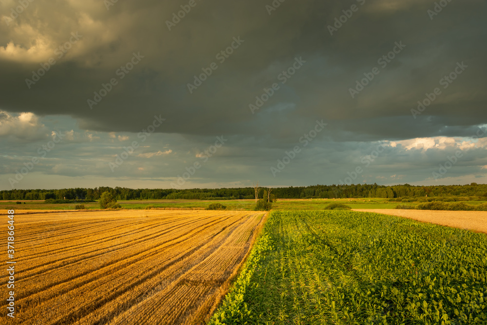 Clouds over fields, Czulczyce in eastern Poland