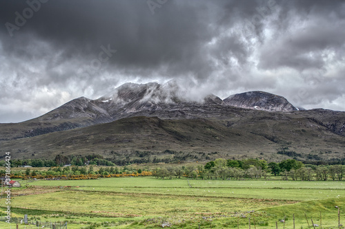 clouds over the mountains