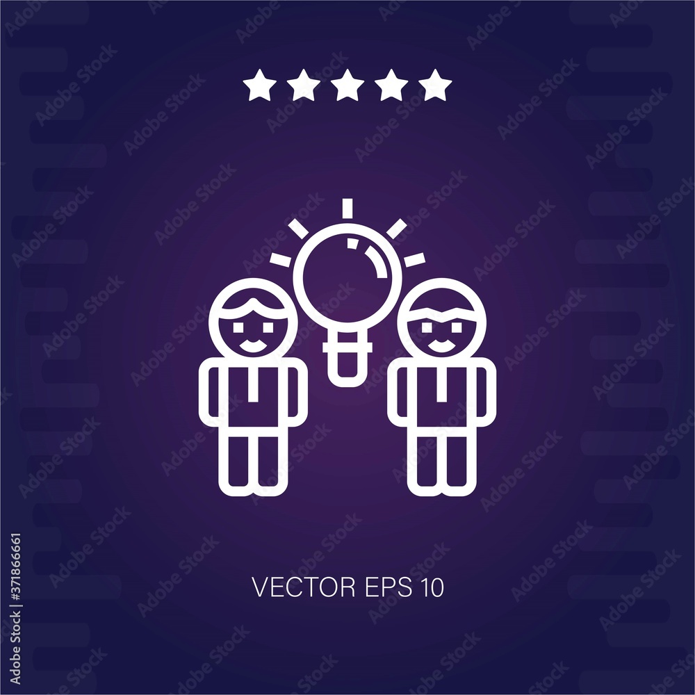 brainstorm vector icon modern illustration