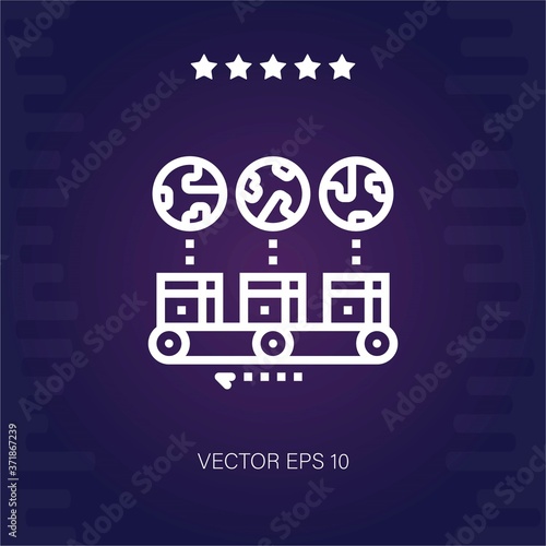 conveyor vector icon modern illustration