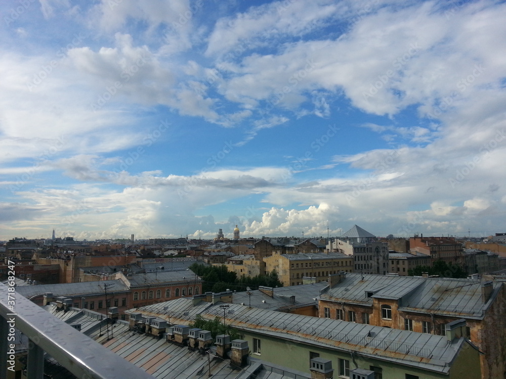 Obraz premium view from the top of the cathedral of st petersburg