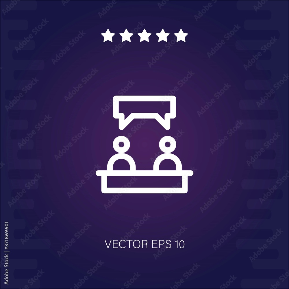 meeting vector icon modern illustration meeting vector icon modern illustration