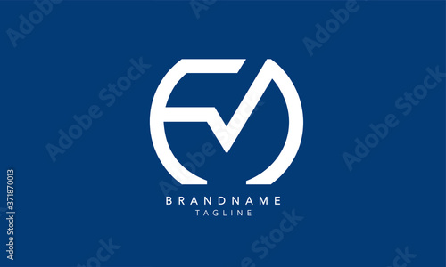 
Alphabet letters Initials Monogram logo FM, MF, F and M 
