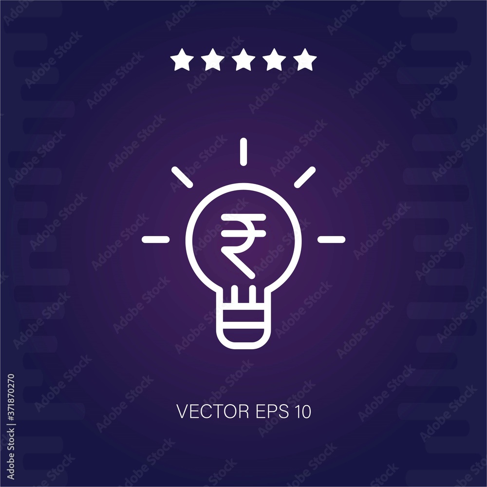 rupee vector icon modern illustration rupee vector icon modern illustration