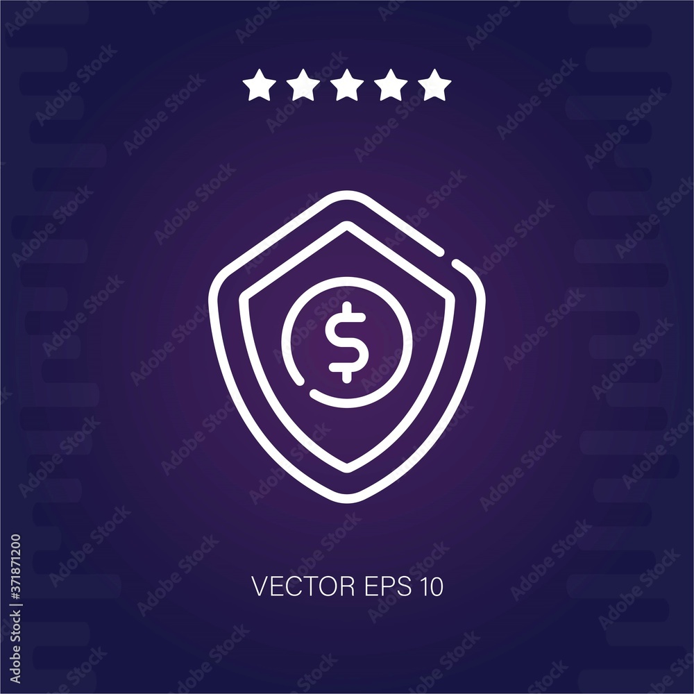 shield vector icon modern illustration shield vector icon modern illustration