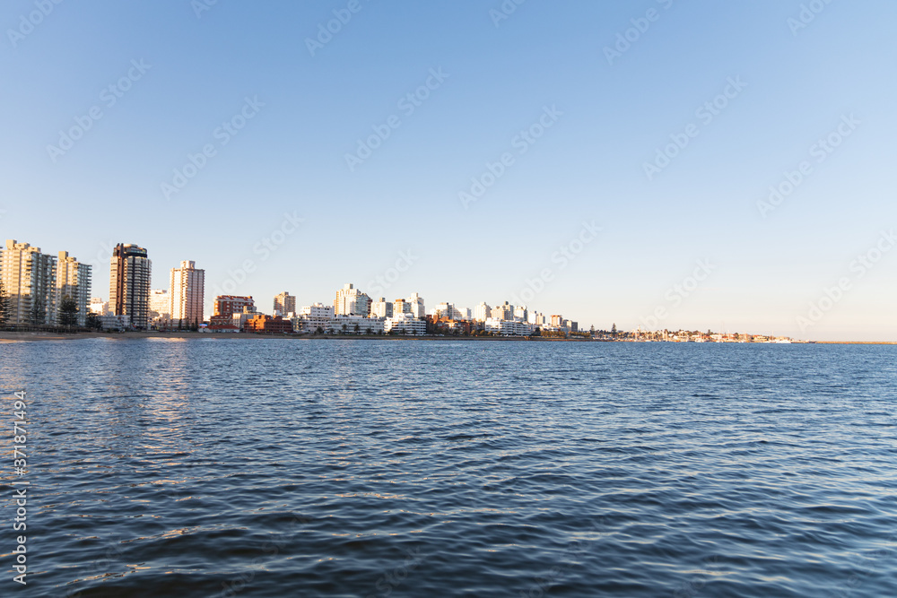 
beautiful ocean coast on a sunny day in Punta del Este