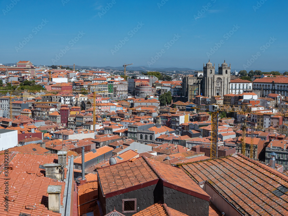 Panoramic view of the city of Porto in Portugal