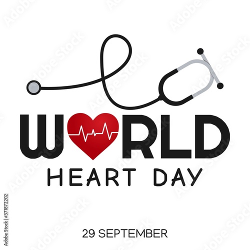World Heart Day Vector Illustration 
