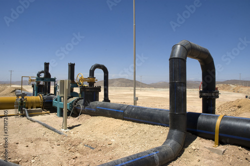 Instalaciones para la gran minería del cobre plantas de extracción de concentrado de cobre  Minera Maria Ines De Andacollo Coquimbo Chile Sudamerica