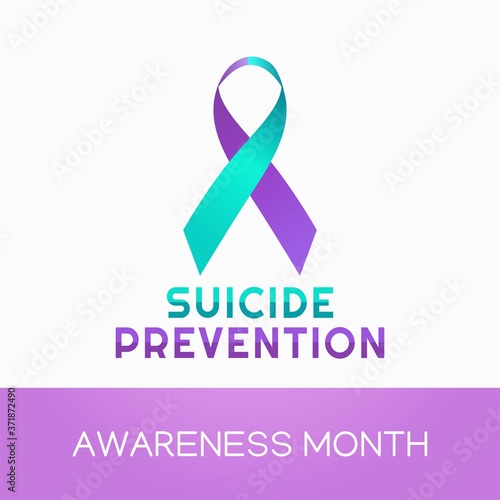 Suicide Prevention Awareness Month Vector Illustration