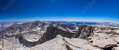 Panorama of the mountains from the top of Mt Whitney