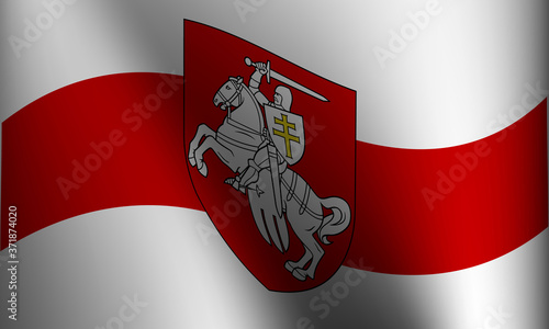 set of wave belarus flags of all countries in illustration