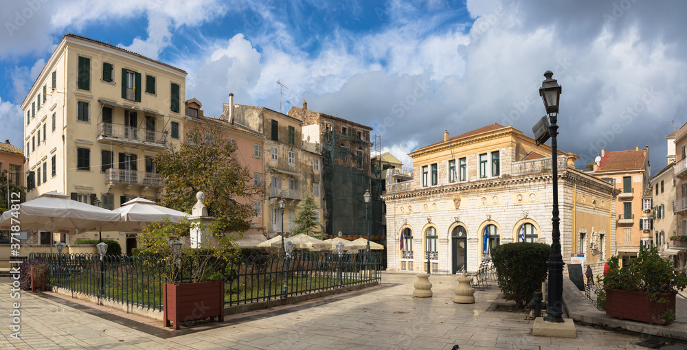 View of Corfu Town Hall, Corfu Town, Corfu, Greece