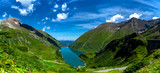 Panorama of the Kaprun Dam, a hydroelectric power station in the Austrian Alps