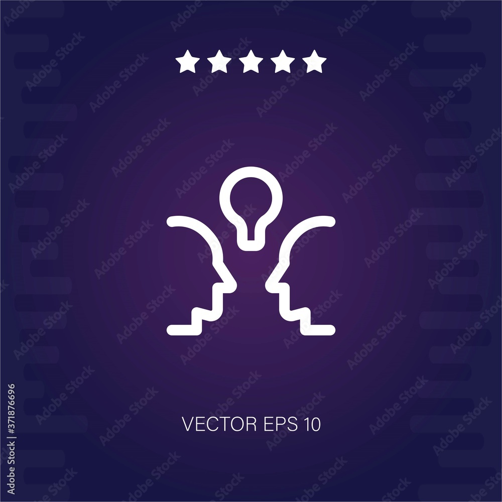 brainstorm vector icon modern illustration brainstorm vector icon modern illustration