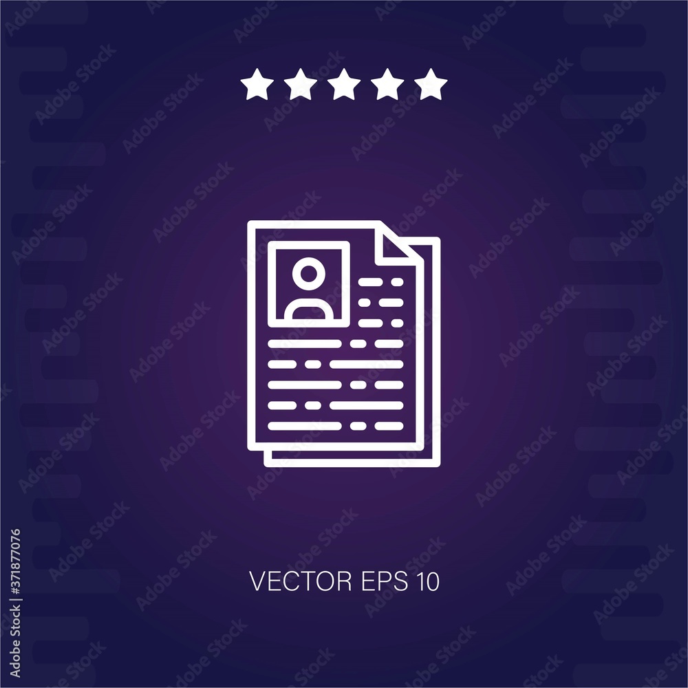 resume vector icon modern illustration resume vector icon modern illustration