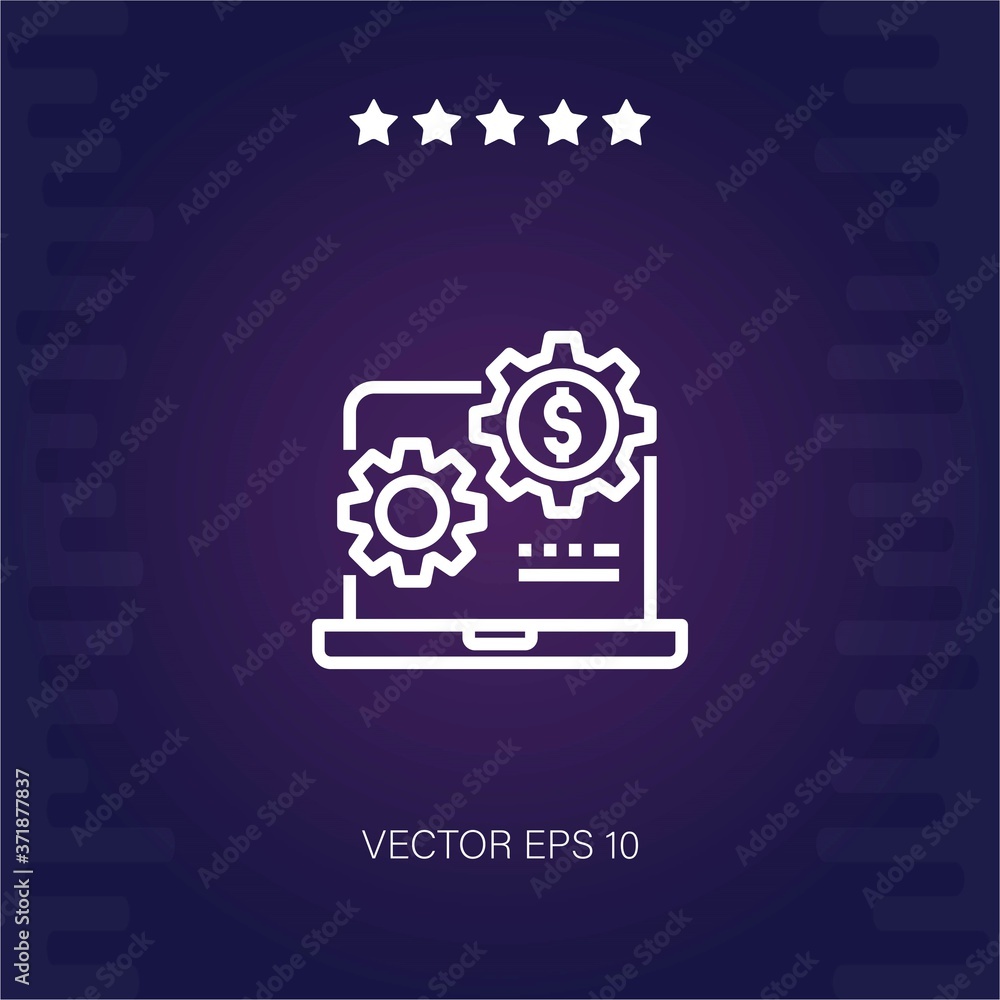 setting vector icon modern illustration