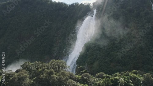 Bowen Falls From the Surface of Milford Sound
