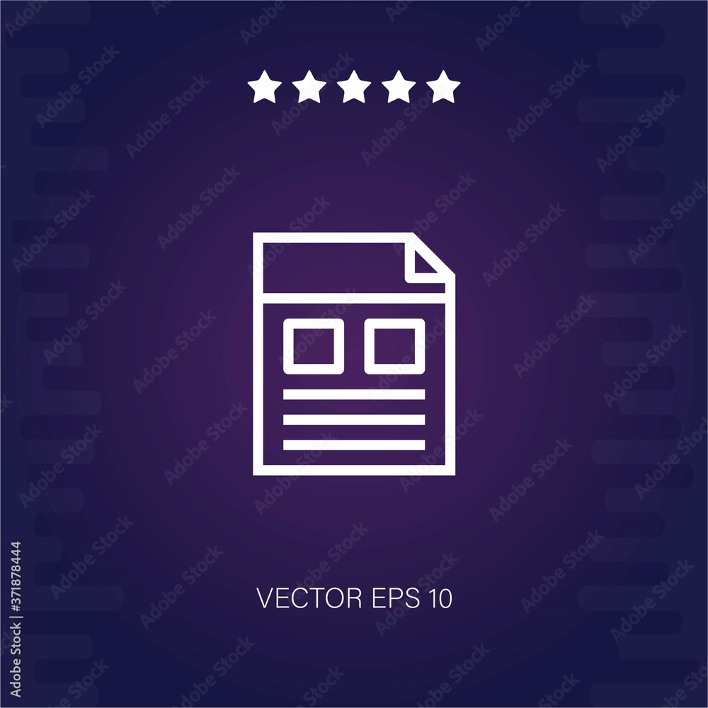 file vector icon modern illustration file vector icon modern illustration