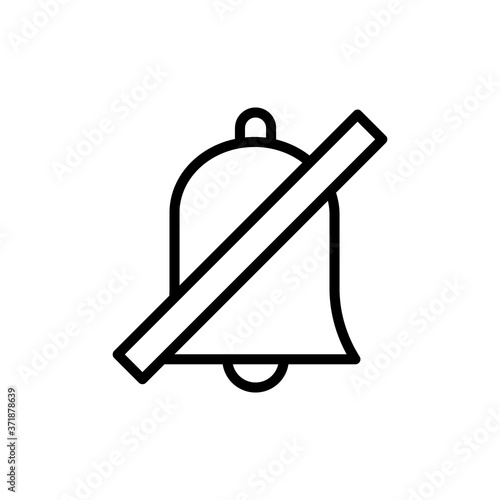 Bell notification prohibit icon. Simple line, outline vector elements of almanac icons for ui and ux, website or mobile application