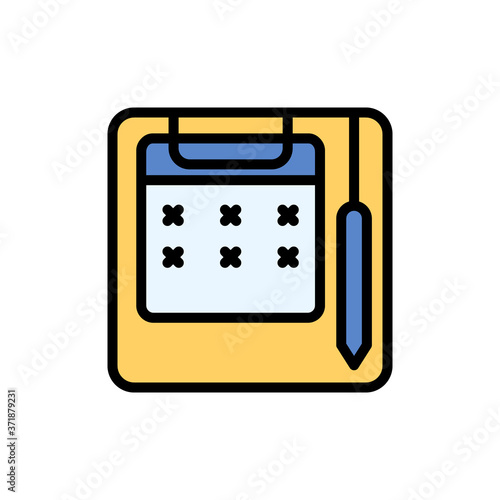 Calendar pencil icon. Simple color with outline vector elements of almanac icons for ui and ux, website or mobile application