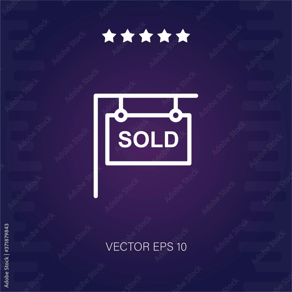 sold vector icon modern illustration sold vector icon modern illustration