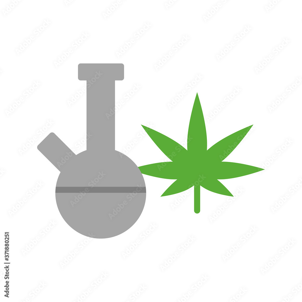 Fototapeta premium Marijuana water pipes icon. Simple color vector elements of herbal drugs icons for ui and ux, website or mobile application