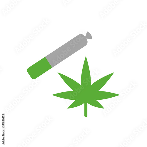 Marijuana cigarette icon. Simple color vector elements of herbal drugs icons for ui and ux, website or mobile application