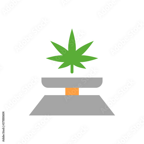 Marijuana scales icon. Simple color vector elements of herbal drugs icons for ui and ux, website or mobile application