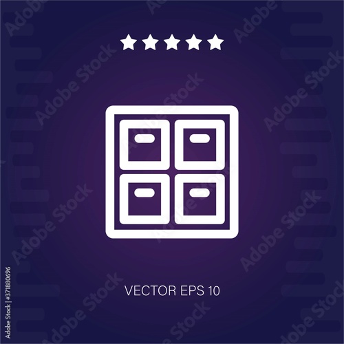 cabinets vector icon modern illustration