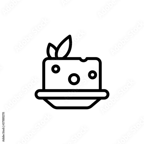 Tofu icon. Simple line, outline vector elements of vegetarian food icons for ui and ux, website or mobile application