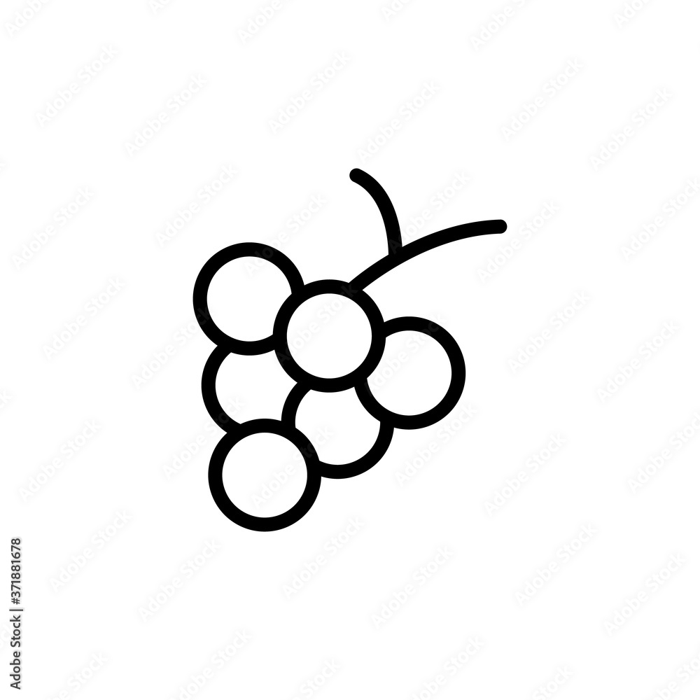Grape icon. Simple line, outline vector elements of vegetarian food icons for ui and ux, website or mobile application Grape icon. Simple line, outline vector elements of vegetarian food icons for ui and ux, website or mobile application