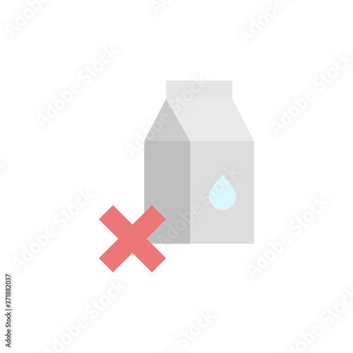 No milk icon. Simple color vector elements of vegetarian food icons for ui and ux, website or mobile application