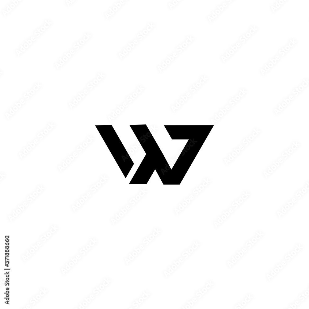 WV W V logo design template elements WV W V logo design template elements