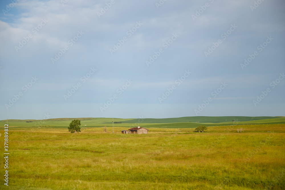 Farmland and highway scenes along the highways of Eastern Alberta Canada