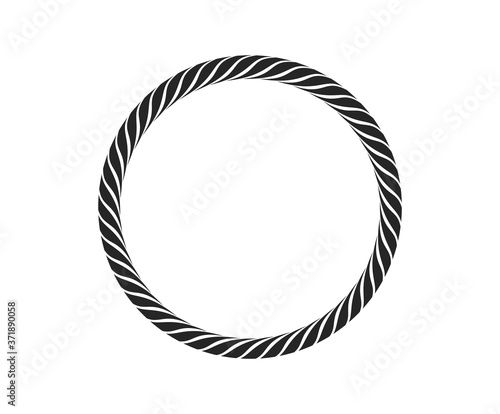 Circle ropes frame vector isolated on white