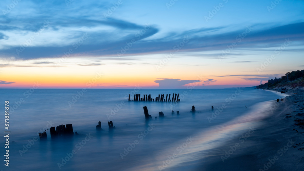 Fototapeta premium Lake Michigan Sunset, Muskegon County, Michigan