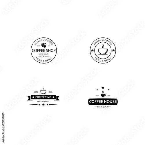 Coffee vintage logo template © feri