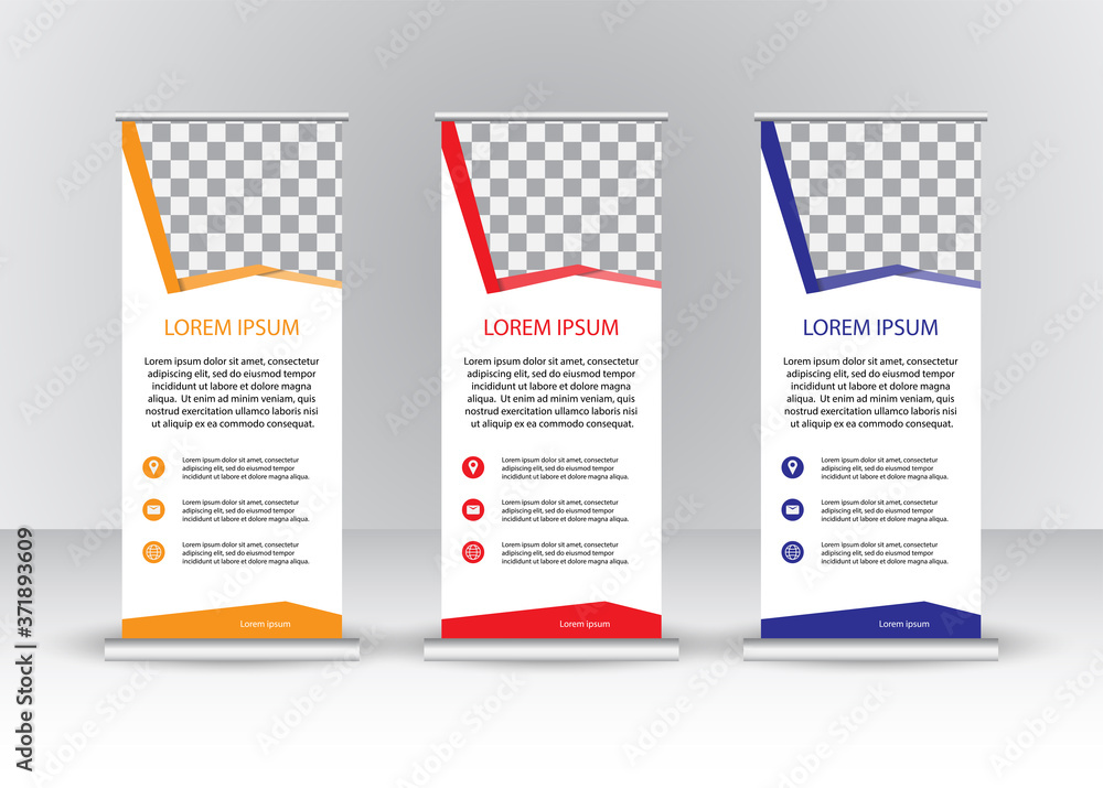 Vector design roll up Banner background or header templates. Vector design roll up Banner background or header templates.