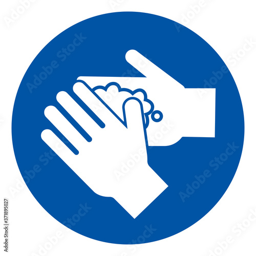 Wash Your Hand Symbol Sign,Vector Illustration, Isolated On White Background Label. EPS10
